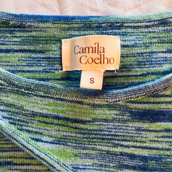 Camila Coelho Aideen Cut Out Knit Top in Blue Spacedye from REVOLVE - Picture 8 of 9